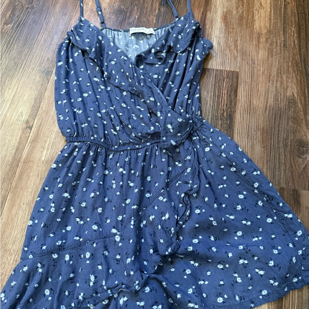 Floral Blue Ruffle romper